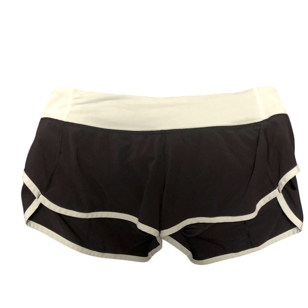 Lululemon Womanʻs black and mint green running shorts